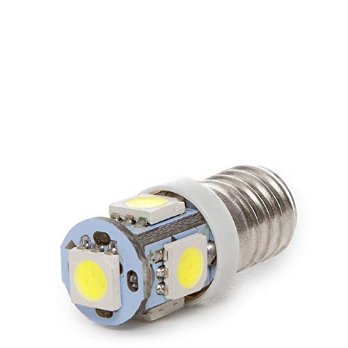 Glühbirne LED E10 1W 90Lm 6000ºK 12VDC LED s 40.000H [CA-E10-5MD5050-CW] | Greenice von Greenice
