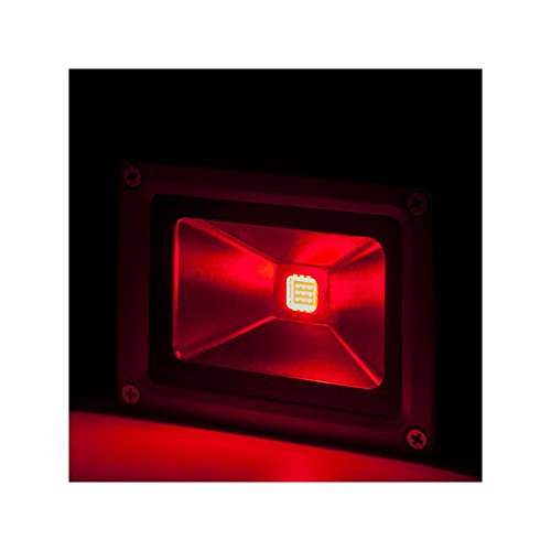 LED Scheinwerfer Flutlicht 10W 850Lm IP65 Brico Rot 30.000H [BQFS11510-R] | Greenice von Greenice