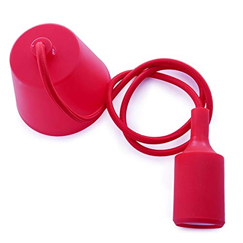 Lampenhalter E27 Kabel - Rosette - Farbe Rot | Greenice von Greenice