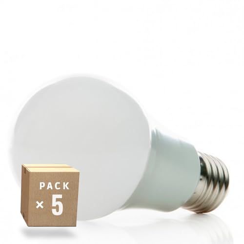 Paket 5 Glühbirne LED E27 7W 589Lm 3000ºK 30.000H [HO-ED-B3-E27-7W-WW-PK5-AP] | Greenice von Greenice