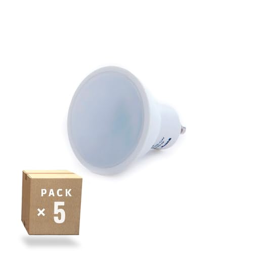Paket 5 Glühbirne LED GU10 6W 500Lm 6000ºK 30.000H [HO-GU10-SMD-6W-IC-CW-PK5-AP] | Greenice von Greenice