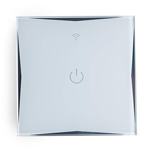 Schalter Intelligent Taktil Glas 1 Über 600W Kompatibel Google Home/Alexa [HIT-KS-601-1] | Greenice von Greenice