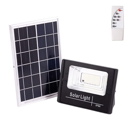 Solar LED Floodlight 30W 6500K Tafel: 6V/6W Battery: 3.2V/3000MaH Remote Control [HO-SolarFL-30W-01] | Greenice von Greenice