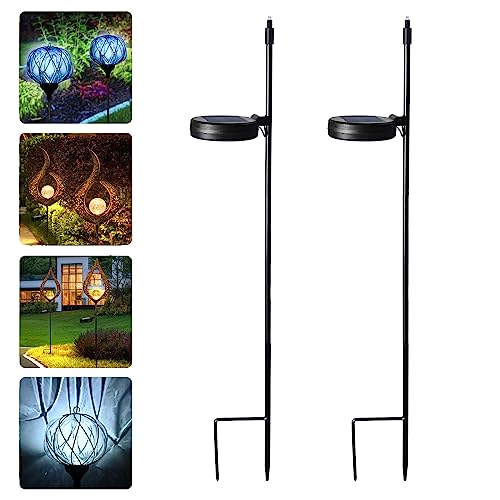 Garden Solar Lights Replacement Pathway Outdoor,2 Pack Stake Metal Lights Replacement,Garden Decor Light Waterproof Solar Stake Lights for Lawn Outdoor Patio Yard von Greenidea Smart Lighting Speaker