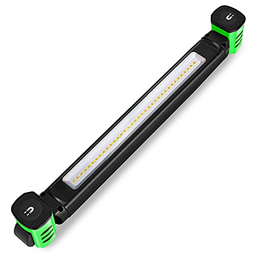 LED Arbeitsleuchte,3600 Lumen Dual-Farbtemperatur-Arbeitsleuchte,Tragbare magnetische Arbeitsleuchte mit Haken,Wiederaufladbare kabellose Mechanikerleuchte für Autoreparaturen Inspektion Garage von Greenidea Smart Lighting Speaker