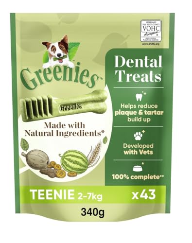 Greenies Dental Treats Original Teenie – Zahnpflegesnacks für sehr kleine Hunde von 2-7 kg – Hundeleckerli zur täglichen Zahnreinigung – 1 x 340 g Greenies Dental Treats Original Teenie – Zahnpflegesnacks für sehr kleine Hunde von 2-7 kg – Hundeleckerli zur täglichen Zahnreinigung – 1 x 340 g von Greenies