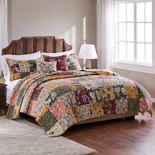 Barefoot Bungalow Greenland Home Antique Chic Bettwäsche-Set aus 100% Baumwolle, authentisches Patchwork-Design, 5-teiliges Bettwäsche-Set für Doppelbett/Queen-Size-Bett Barefoot Bungalow Greenland Home Antique Chic Bettwäsche-Set aus 100% Baumwolle, authentisches Patchwork-Design, 5-teiliges Bettwäsche-Set für Doppelbett/Queen-Size-Bett von Greenland Home Fashions