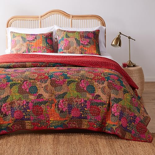 Greenland Home 3-Piece Jewel Quilt Set, Full/Queen, Multicolor von Greenland Home Fashions