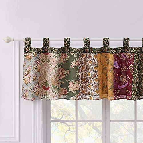 Greenland Home Antik Chic 21 x 84 Zoll Baumwolle Fenster Patchwork Querbehang, Multicolor von Greenland Home Fashions