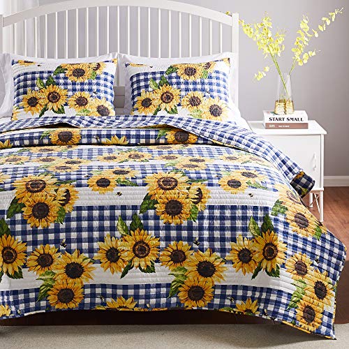 Greenland Home Barefoot Bungalow Sunflower Quilt Set, 3-teilig, Full/Queen, Gold Greenland Home Barefoot Bungalow Sunflower Quilt Set, 3-teilig, Full/Queen, Gold von Greenland Home Fashions