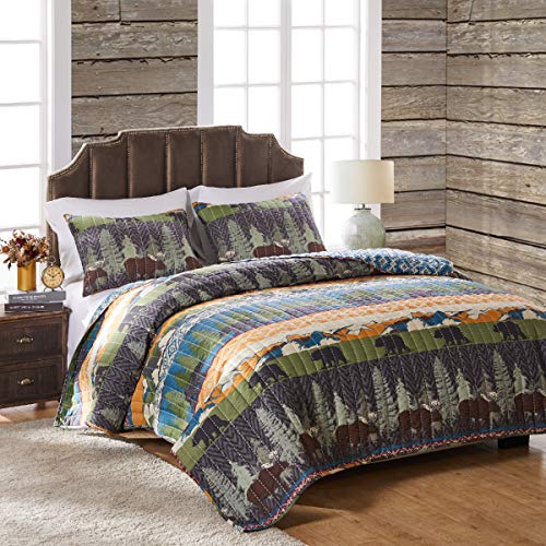 Greenland Home Black Bear Lodge Quilt Set, Mehrfarbig, Twin Greenland Home Black Bear Lodge Quilt Set, Mehrfarbig, Twin von Greenland Home Fashions