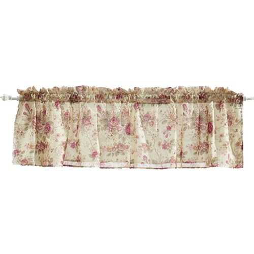 Greenland Home Fashions Antike Rose Fenstervolant, Baumwolle, Ecru, 19 L x 84 W Greenland Home Fashions Antike Rose Fenstervolant, Baumwolle, Ecru, 19 L x 84 W von Greenland Home Fashions