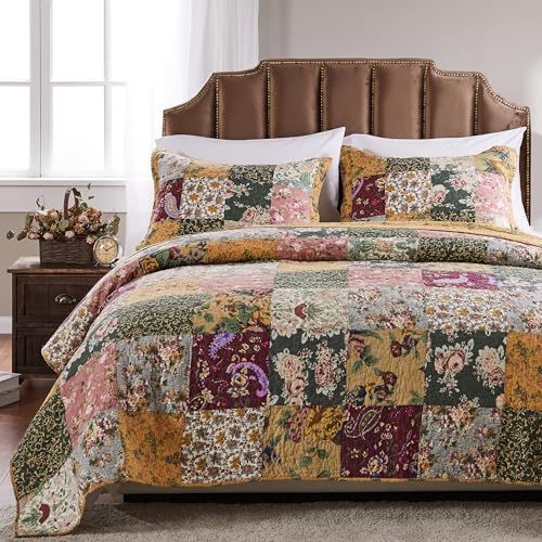 Greenland Home Patchwork-Steppdecke, Baumwolle, Antik-Chic-Design, 3-teilig, für Doppelbett/Queensize-Betten Greenland Home Patchwork-Steppdecke, Baumwolle, Antik-Chic-Design, 3-teilig, für Doppelbett/Queensize-Betten von Greenland Home Fashions