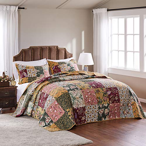 Greenland Home Tagesdecken-Set, Baumwolle, Mehrfarbig, King Size von Greenland Home Fashions