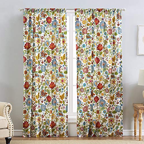 Greenland Home Astoria Curtain Panel Set, 84-inch L, White von Greenland Home Fashions