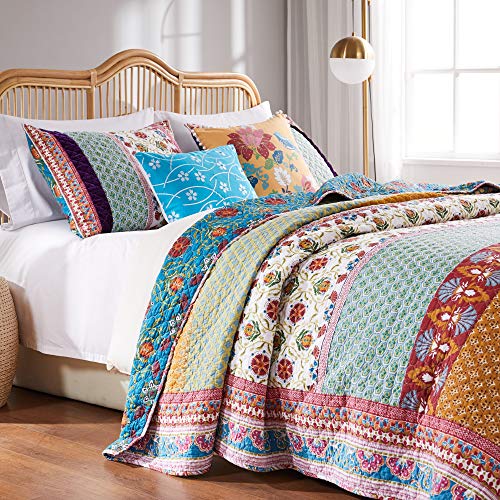 Greenland Home Thalia Quilt Set, Mehrfarbig, Twin von Greenland Home Fashions