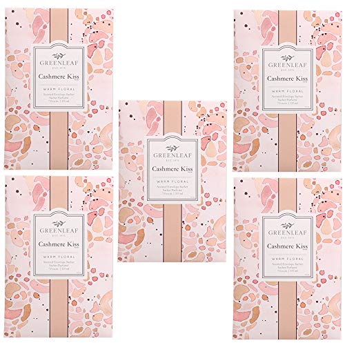 5 x Greenleaf - CASHMERE KISS - Duftbeutel für Schränke - Packung mit 5 Beuteln 11,5 x 17 cm - Düfte und Düfte für zu Hause von Greenleaf
