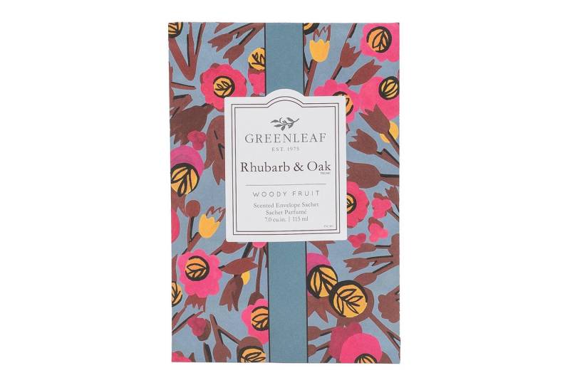 Greenleaf Anti-Geruchs-Säckchen Rhubarb & Oak (1-St), Duft Sachets aus parfümierter Tonerde 115 ml von Greenleaf