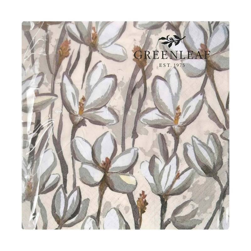 Greenleaf Papierserviette Magnolia, (20 St), 3-Lagig 33x33 cm Dekor Papierservietten von Greenleaf