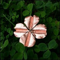 Kupfer Vierblättriges Kleeblatt Glücksbringer-Geschenk, 3-Zoll-Andenken Kupfer Vierblättriges Kleeblatt Glücksbringer-Geschenk, 3-Zoll-Andenken von GreenleafArtworks