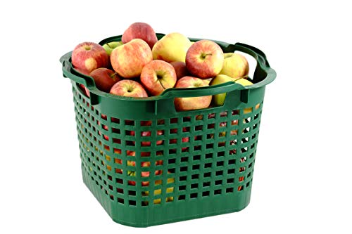 Erntekorb Gartenkorb 25L 3 St. grün Made in Germany, robust, stapelbar, langlebiger Kunststoff von GreenLife