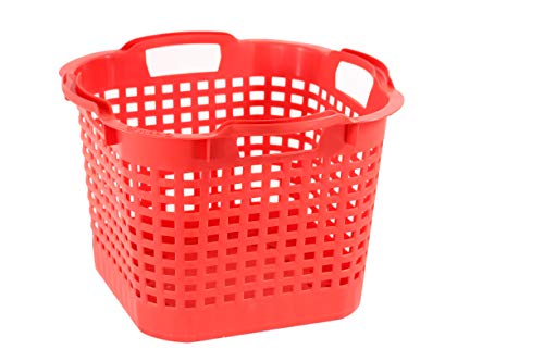 GreenLife Kaminholzkorb Brennholzkorb 25L 3 St. rot Made in Germany, robust, stapelbar, langlebiger Kunststoff von GreenLife