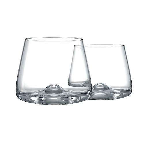 Greenline Goods Whiskygläser Set | Großes 14 Unzen Kristallglas | Handgeblasenes 2er-Set - Einzigartig gestaltete Bourbon & Scotch Tasting Glasses von Greenline Goods