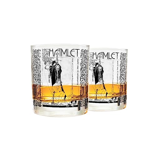Greenline Goods Whiskygläser - Shakespeare-Geschenke - Hamlet (2er-Set) | Literature Rocks Glas-Set von Greenline Goods