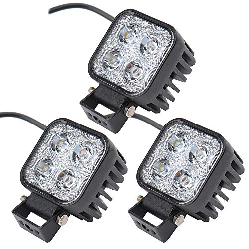 3X 12W Led Arbeitsscheinwerfer Offroad Lampe Flood Scheinwerfer LED Arbeitslicht 12V 24V Zusatzscheinwerfer Rückfahrscheinwerfer für Traktor Bagger SUV - 60 Grad Wasserdicht IP67 1120LM von Greenmigo