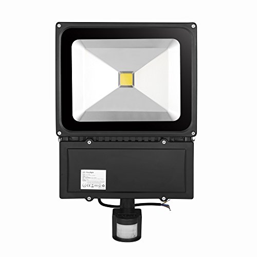 Greenmigo 10W LED Strahler Fluter + Bewegungsmelder Warmweiß warmweiss Objektbeleuchtung Außenstrahler Wandstrahler Flutlichtstrahler Scheinwerfer Gartenlampe IP65 85V-265V von Greenmigo