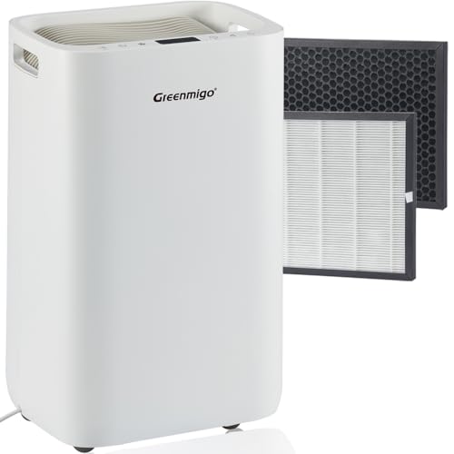 Greenmigo 20L/Tag Luftentfeuchter mit HEPA-Filter Ionisator für Räume bis 60m2,Raumentfeuchter Entfeuchter Elektrisch mit Luftreiniger Funktion und Mobile Wäschetrocknung,Kontinuierliche Entwässerung Greenmigo 20L/Tag Luftentfeuchter mit HEPA-Filter Ionisator für Räume bis 60m2,Raumentfeuchter Entfeuchter Elektrisch mit Luftreiniger Funktion und Mobile Wäschetrocknung,Kontinuierliche Entwässerung von Greenmigo
