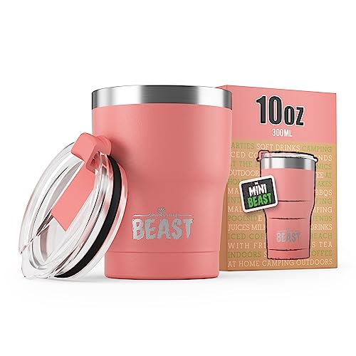 Beast Thermobecher 300 ml (10 oz) - Blüte I Mehrweg Thermo Kaffeebecher To Go I Doppelwandiger Trinkbecher aus Edelstahl I Perfekt für Kaffee oder Eiskaffee von Greens Steel