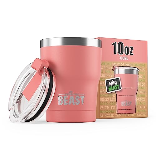 Beast Thermobecher 300 ml (10 oz) - Blüte I Mehrweg Thermo Kaffeebecher To Go I Doppelwandiger Trinkbecher aus Edelstahl I Perfekt für Kaffee oder Eiskaffee I BPA-frei von Greens Steel