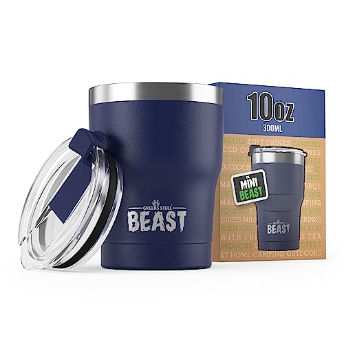 Beast Thermobecher 300 ml (10 oz) - Königsblau I Mehrweg Thermo Kaffeebecher To Go I Doppelwandiger Trinkbecher aus Edelstahl I Perfekt für Kaffee oder Eiskaffee von Greens Steel