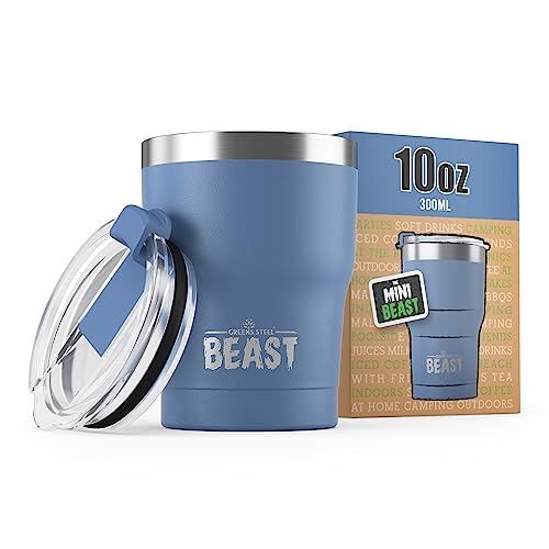 Beast Thermobecher 300 ml (10 oz) - Stürmischer Himmel I Mehrweg Thermo Kaffeebecher To Go I Doppelwandiger Trinkbecher aus Edelstahl I Perfekt für Kaffee oder Eiskaffee von Greens Steel