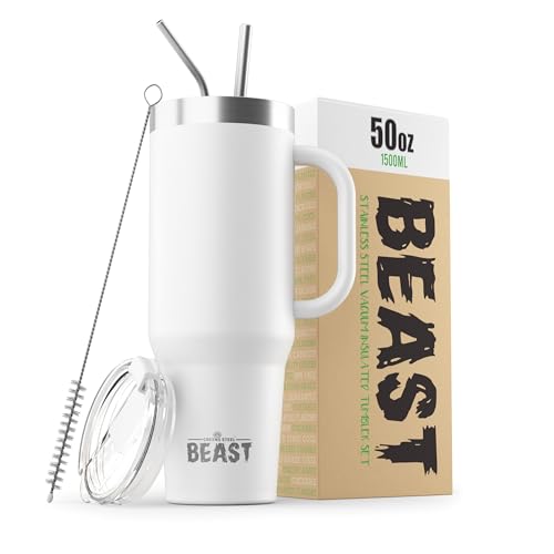 Greens Steel Beast Thermobecher, Edelstahl, vakuumisoliert, doppelwandig, Reiseflasche, 1,5 l, Arktis-Weiß Greens Steel Beast Thermobecher, Edelstahl, vakuumisoliert, doppelwandig, Reiseflasche, 1,5 l, Arktis-Weiß von Greens Steel