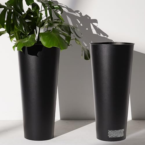 Greens Word 2er-Pack 71,1 cm hohe Metall-Pflanzgefäße – robuste, runde Blumentöpfe mit integrierter Drainage + rustikales Industrie-Finish, ganzklimatische Terrasse und Terrasse, bereit für den Innen Greens Word 2er-Pack 71,1 cm hohe Metall-Pflanzgefäße – robuste, runde Blumentöpfe mit integrierter Drainage + rustikales Industrie-Finish, ganzklimatische Terrasse und Terrasse, bereit für den Innen von Greens Word