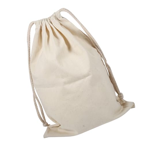 Baumwollbeutel naturbelassen Cotton Laundry Bag with Drawstring Closure for Home Travel (22 * 28cm) von Greensen