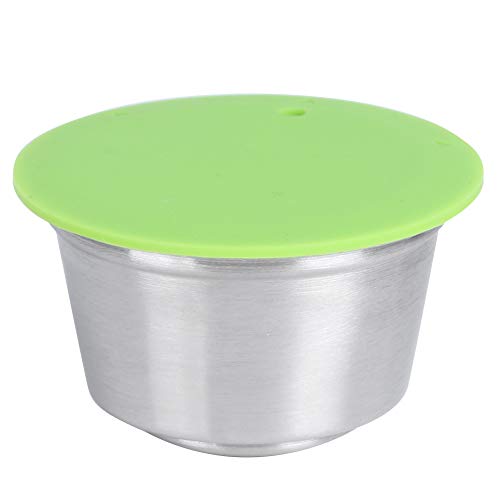 Ersatz Kapsel Refillable Coffee Filter Wiederverwendbare Kaffeekapsel aus Edelstahl Capsula Reusable für Kaffeemaschine (Grün) von Greensen
