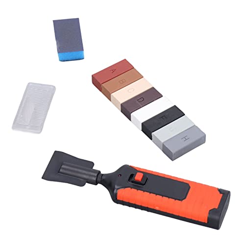 Fliesenreparatur-Wachsblock-Set mit Elektrischem Heizstift, Keramikfliesen-Reparaturwerkzeug mit 8 Farbblöcken, Schlaglöcher Reparaturset für Fliesen, Nagellöchern von Greensen