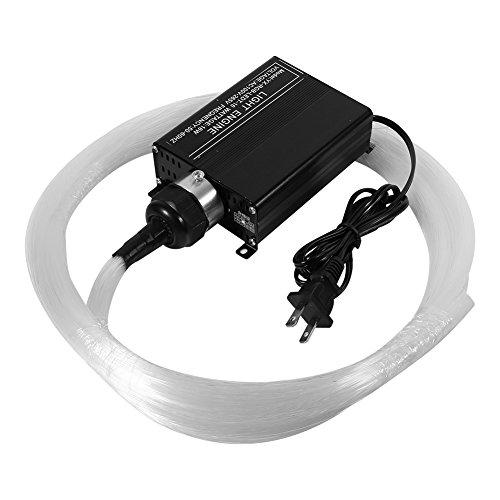 Glasfaser LED Licht, 16W RGBW Lichtgenerator Glasfaser RGB LED Sternenhimmel mit Fernbedienung 150 Lichtfasern Sternenhimmel LED Glasfaser für Schlafzimmer Esszimmer Hochzeit Weihnachten(EU-Stecker) von Greensen