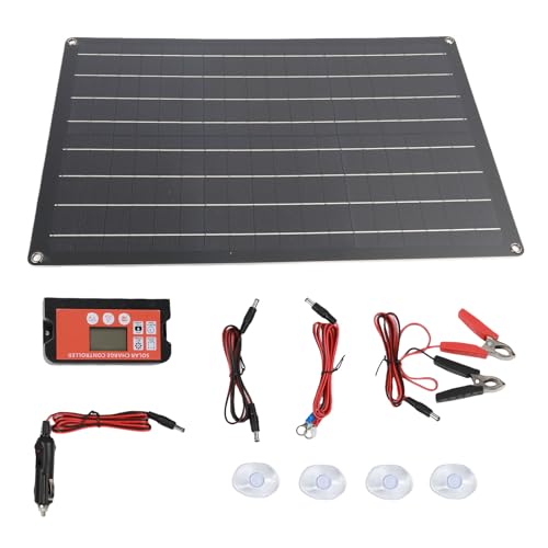 Greensen 30W Auto-Solarpanel-Ladegerät, Tragbares Solarpanel-Ladekit für Autobatterien mit Intelligentem Internem Schutzsystem, Hocheffizientes Monokristallines Silizium von Greensen