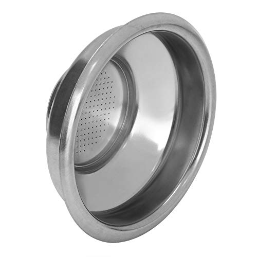 Greensen 58mm Kaffee Filterkorb Sieb Doppelter Edelstahl Filterkorb Wiederverwendbar Kaffeefilterkorb Edelstahlsieb für Kaffeemaschine (Einzelportion) von Greensen
