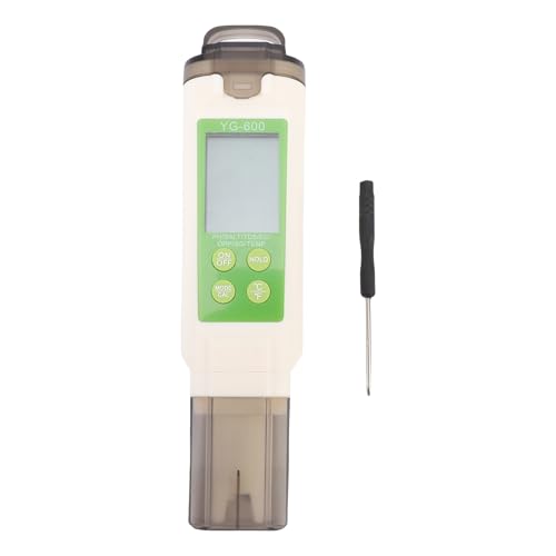 Greensen 7 in 1 Wasserqualitätsmessgerät, PH EC TDS SG Salz ORP Meter ORP Monitor Sensor Temperatur IP66 Digitales Wasserqualitätsmessgerät mit Hintergrundbeleuchtetem LCD für Pool von Greensen