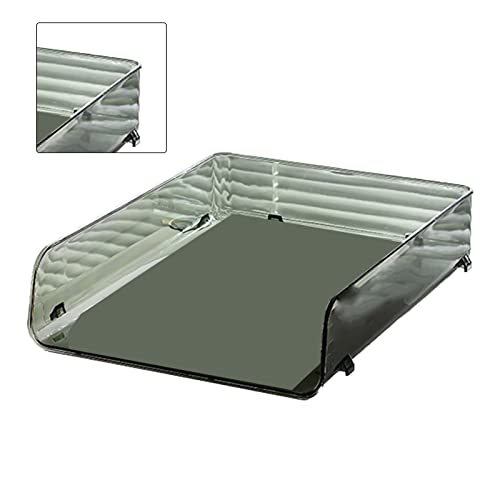 Greensen A4 Papierspeicherbox Langlebiger Transparenter Datei Organizer für Büro, Große Öffnung für Desktop, Plastikstapelpapierschale für Büroschreibtisch (Grün 26,5 x 33 x 7,5 cm/10,4 x 13,0 x 3,0 Greensen A4 Papierspeicherbox Langlebiger Transparenter Datei Organizer für Büro, Große Öffnung für Desktop, Plastikstapelpapierschale für Büroschreibtisch (Grün 26,5 x 33 x 7,5 cm/10,4 x 13,0 x 3,0 von Greensen