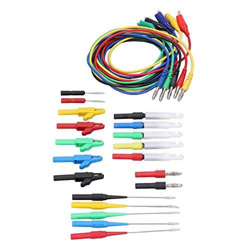 Greensen Banana Plug Test Leads Kit, 4mm Banana Plug Probes Test Leads mit PVC Kupfer PA Material für Elektroniklabore Werkstätten Haushalte Industrie Greensen Banana Plug Test Leads Kit, 4mm Banana Plug Probes Test Leads mit PVC Kupfer PA Material für Elektroniklabore Werkstätten Haushalte Industrie von Greensen