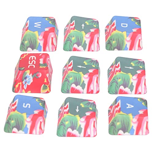 Greensen Benutzerdefinierte Tastenkappen, Tastenkappen in OEM-Höhe mit Blumendesign, PBT-Tastenkappen-Set, Tastatur-Tastenkappen mit 9 Tasten für die Meisten Mechanischen Tastaturen mit Greensen Benutzerdefinierte Tastenkappen, Tastenkappen in OEM-Höhe mit Blumendesign, PBT-Tastenkappen-Set, Tastatur-Tastenkappen mit 9 Tasten für die Meisten Mechanischen Tastaturen mit von Greensen