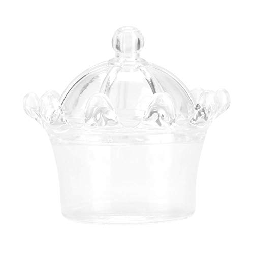 Bonbongläser mit Deckel Kronen Plastik Süßigkeitsdose Kristall Bon Bon Glas Zuckerdose Kleine Dekorative Keksschale Buffet Aufbewahrungsbehälter Transparent für Party Hochzeit(Weiß) von Greensen