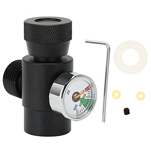Greensen CO2-Adapter, CGA320 TR21-4-Gewinde CO2-Nachfülladapter mit 3000psi-Manometer für das Befüllen von Sodaflaschen-Kohlendioxidzylindern Greensen CO2-Adapter, CGA320 TR21-4-Gewinde CO2-Nachfülladapter mit 3000psi-Manometer für das Befüllen von Sodaflaschen-Kohlendioxidzylindern von Greensen