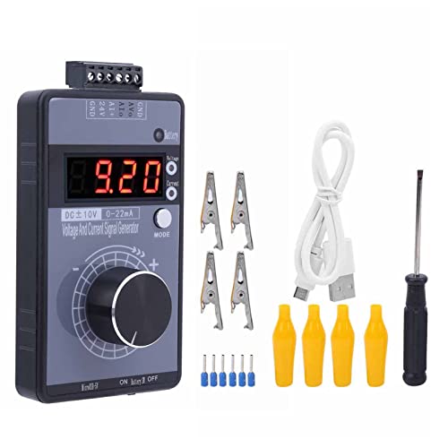 Greensen Digitaler Signalgenerator: Stromspannung 0-10 V/0-22MA, Analog-Simulator der Handheld-Schnittstelle mit Kurzschlussschutz, Ideal für SPS-Panel-Debugging und Industrielle Fehlerbehebung von Greensen